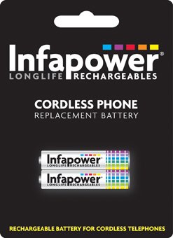 INFAPOWER 59H AAA CORDLESS PHONE BATTERY mAh Ni-MH Pack of 2
