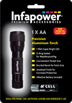 INFAPOWER 1xAA PRECISION ALUMINIUM TORCH BATT INC
