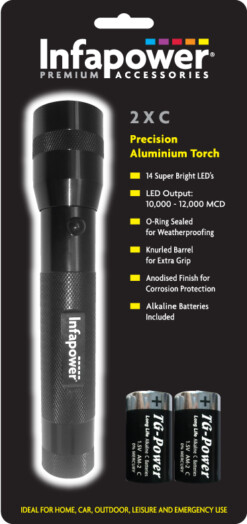 INFAPOWER 2xC  PRECISION ALUMINIUM TORCH INC BATT