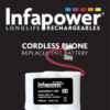 INFAPOWER 04H CORDLESS PHONE BATTERY 3.6V 650mAh Ni-MH