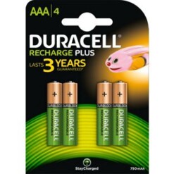 DURACELL AAAB4 750mAh RECHARGEABLE PLUS