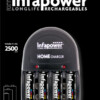 INFAPOWER HOME CHARGER & 4xAA 2500mAh BATTERIES