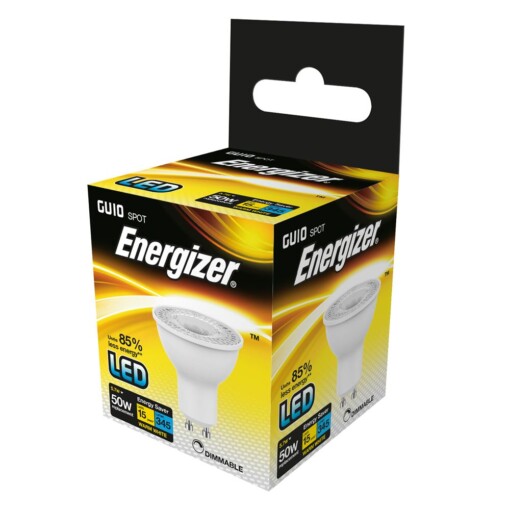 DIMMABLE GU10 5.5W ENERGIZER LED  350LM 36° WARM WHITE BOXED S8826